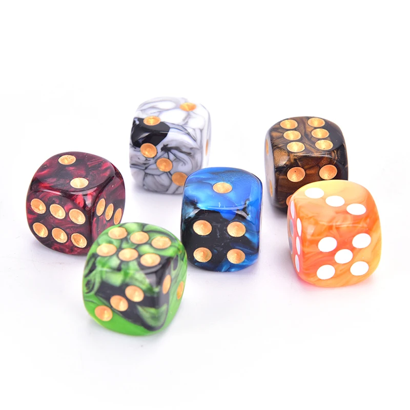 10pcs/set Round Corner Dice 6 Sided 16mm Dice Playing Table Bar Games