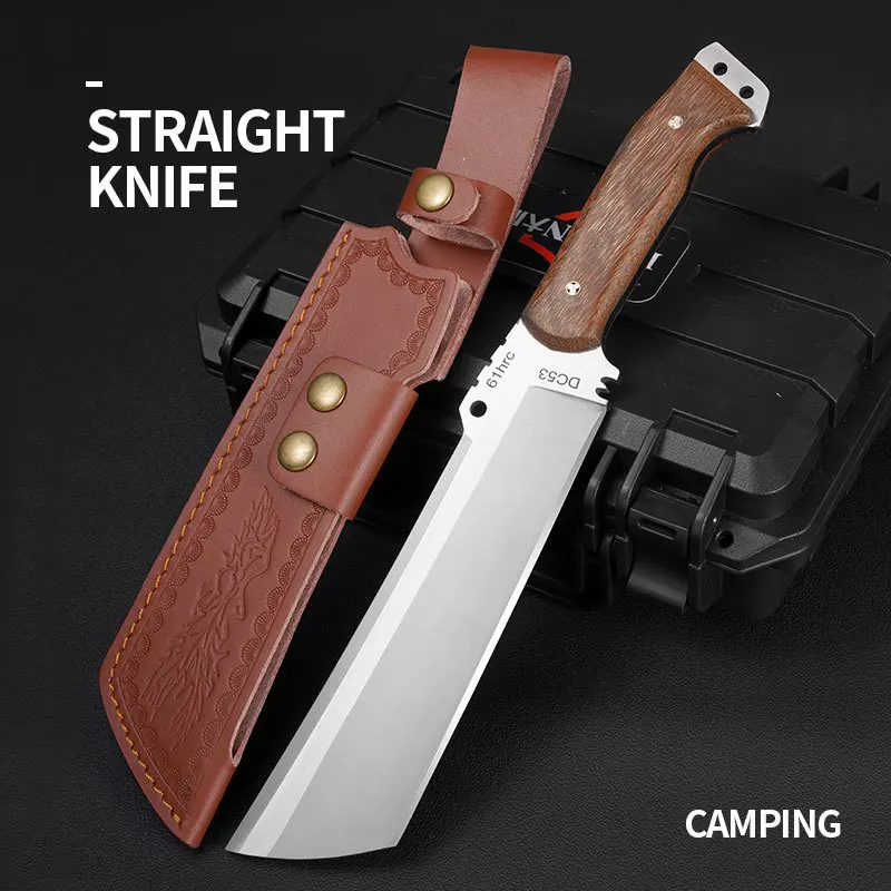 

Straight-Blade Outdoor Knife – Compact Tactical Survival Knife, Military-Grade High-Hardness Wilderness Utility Knife