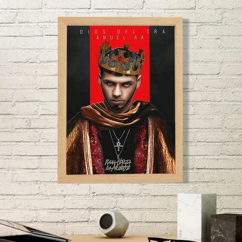 

Anuel AA Home and Decoration Rapper Poster Hip Hop Decorative Paintings Canvas Posters for Wall Art Room Decor Decorations the