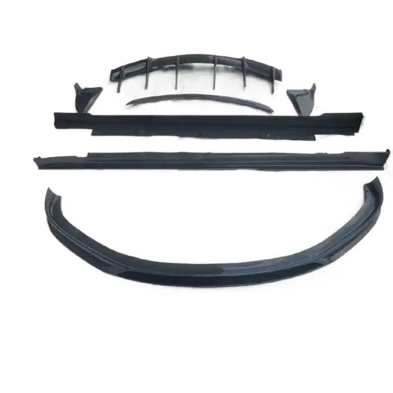 

For s Model S RZ Style Carbon Fiber Body Kit Front Lip Diffuser Side Skirt Spoiler Bumper