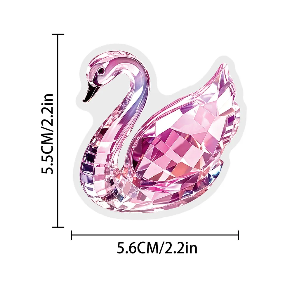50 PCS PET Transparent Diamond Stickers, Waterproof Vinyl Shiny Gem Decals for Laptop, Luggage, Skateboard, Phone, Fridge, Trend