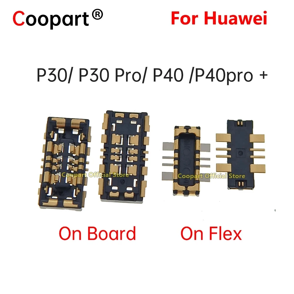2Pcs FPC Inner Battery Connector Holder Clip Contact for Huawei P30/ P30 Pro P40 P40pro+