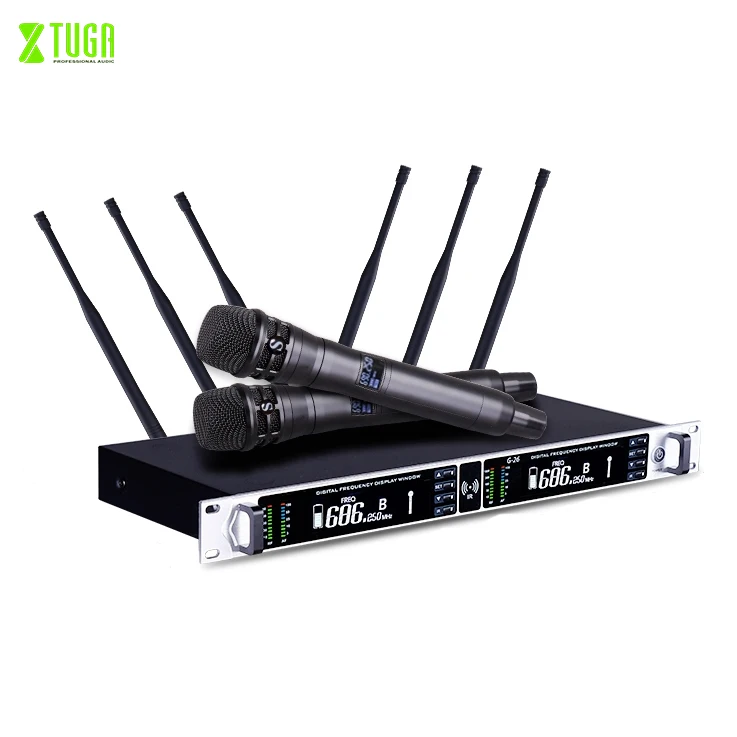 

XTUGA G-26 True Diversity Wireless Microphone Handheld Bodypack Stage Performance UHF Wireless Microphone 800M
