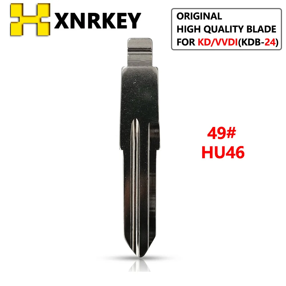 

XNRKEY KDB-24 #49 HU46 Metal Blank Uncut Blade Original High Quality Key Blade for KD/VVDI Remote Key