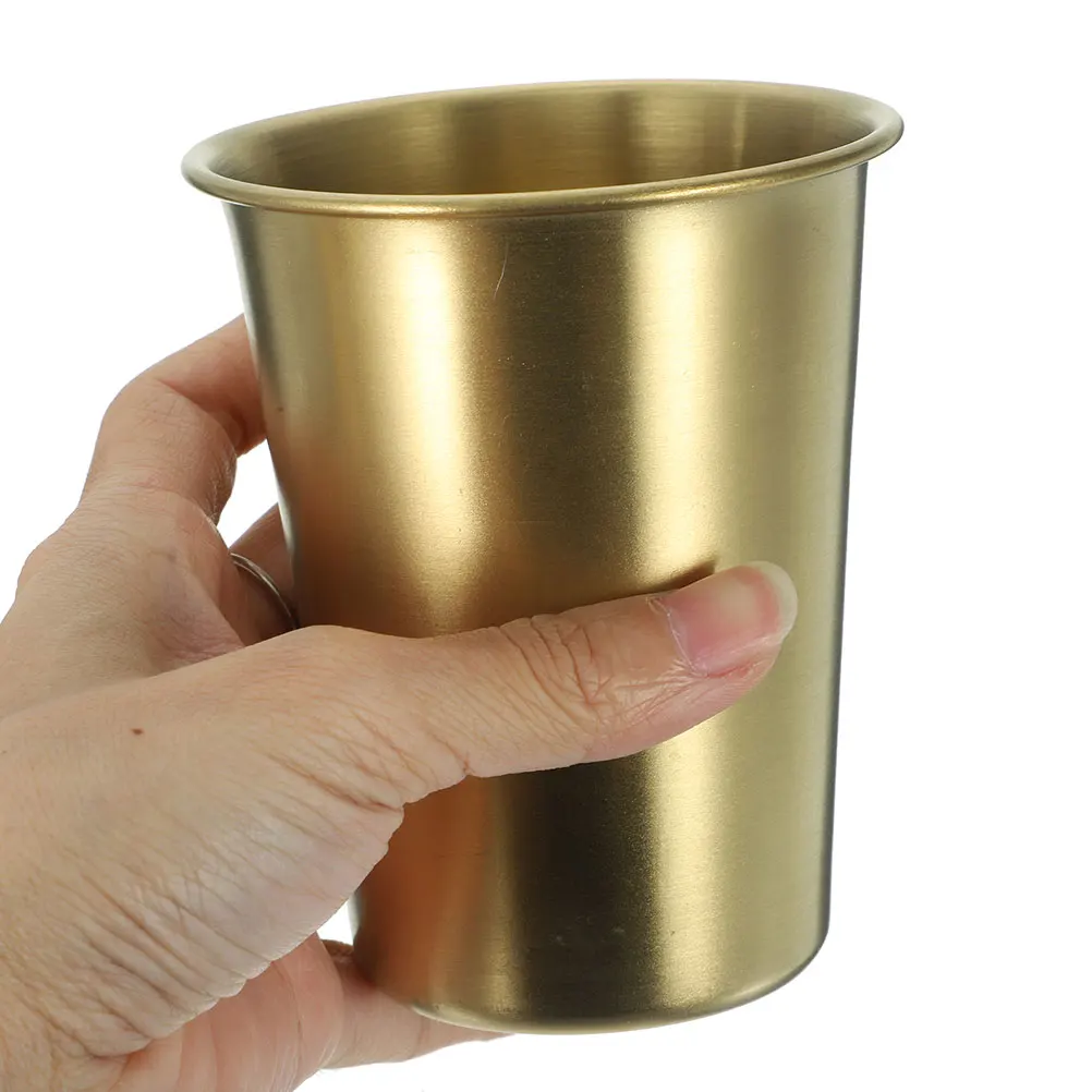 

Titanium Water Cup Set 6 Pieces 350ml Stainless Steel Drinking Cups Home Bar Restaurant Reusable RustProof BreakProof Metal