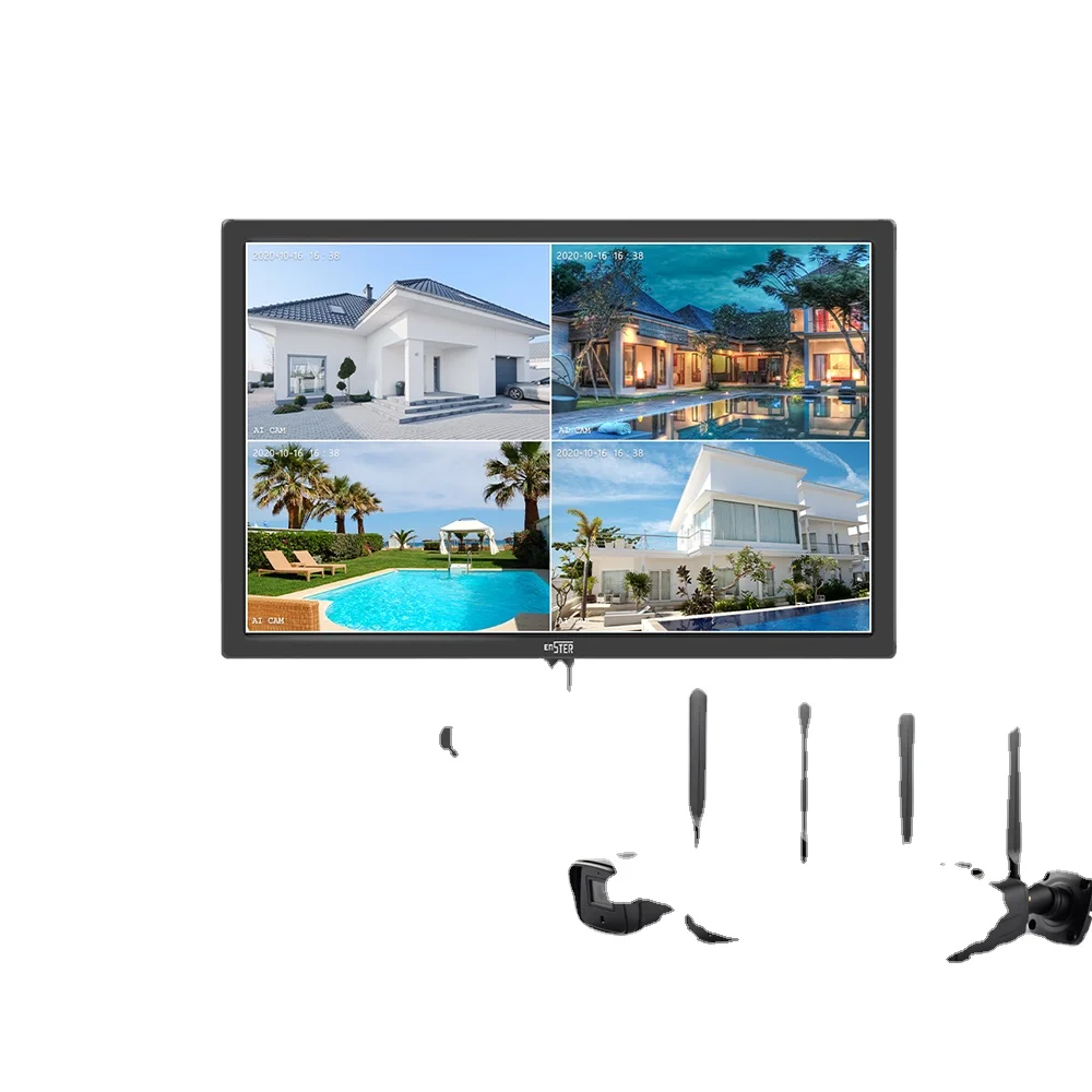 Sistema de seguridad de 8 canales con kit inalámbrico de cámara IP Wifi Nvr de cámara CCTV LCD de 7"