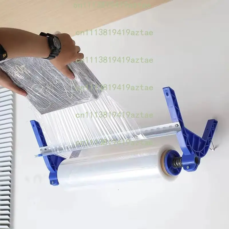 30-50cm Cling Film Dispenser with Cutter, Wall Mount & Desktop Commercial Wrapping Film Machine for Kitchen Restaurant