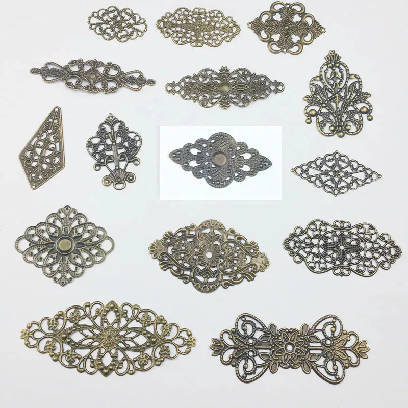 Filigree Wraps Metal Charms For Embellishment Scrapbook DIY Jewelry Metal Craft Wraps