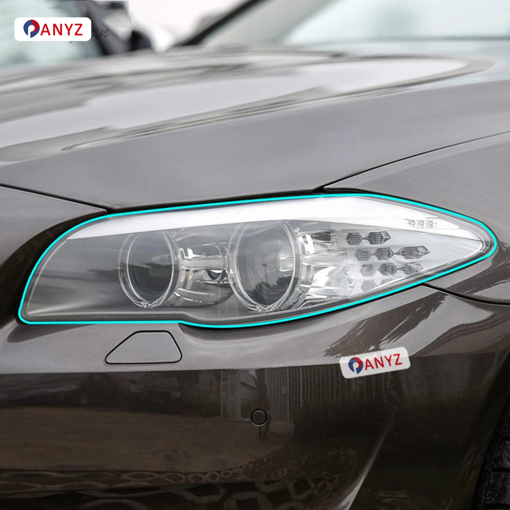 

2 шт. защитная пленка для фар автомобиля, прозрачная черная наклейка из ТПУ для BMW 5 серии GT F07 F10 F11 G30 G31, аксессуары