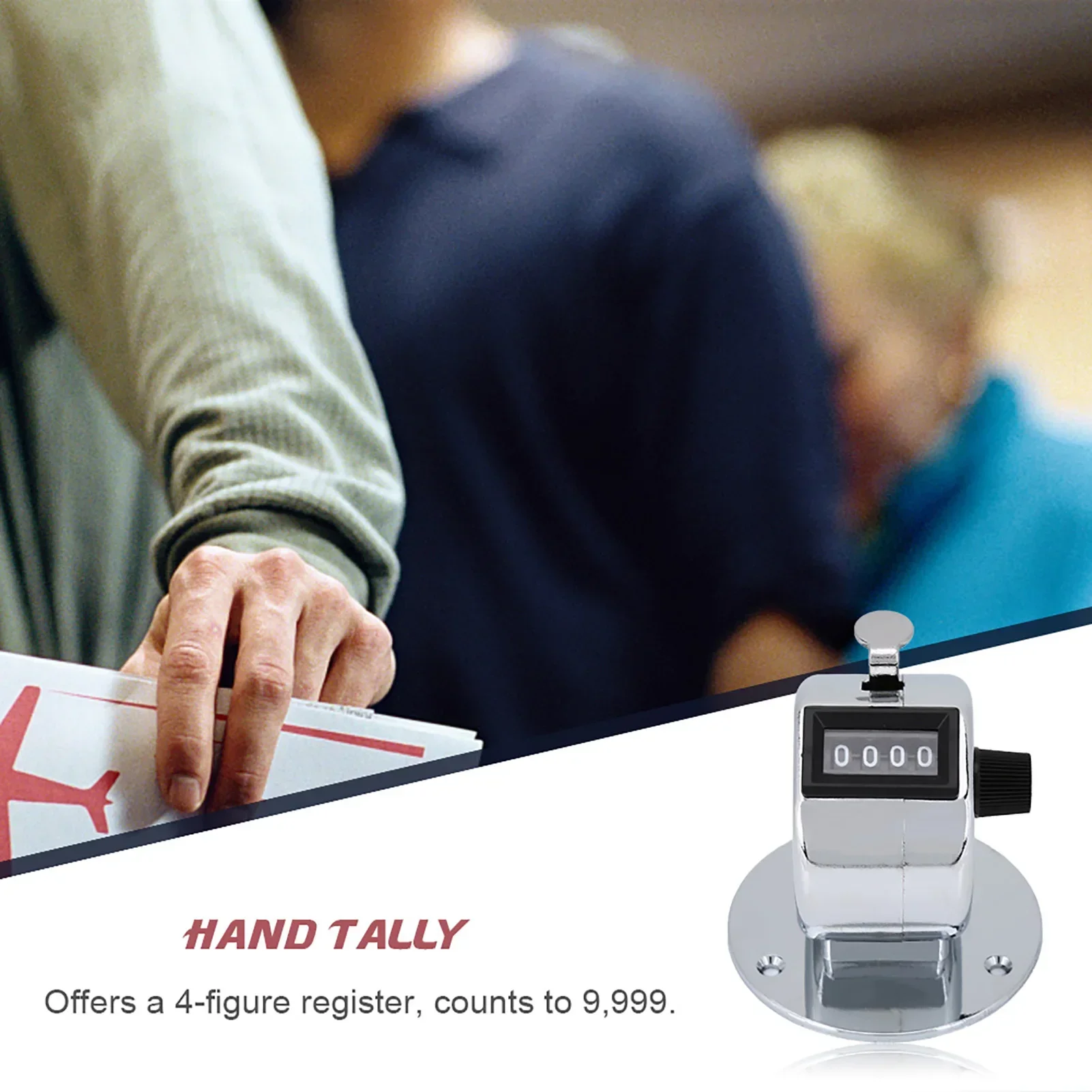 4 Digit Tally Mini Tally Tally Counter Hand Tally Mini Metal 4 Digit Number Handheld Hand Tally Counter for Sports Games