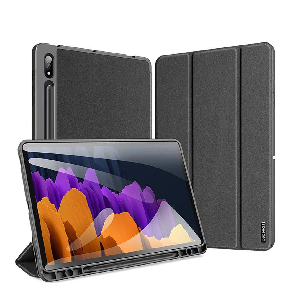 

for Samsung Galaxy Tab S8 Ultra Case Foldable Tablet Holder Auto Wake Sleep Flip Sleeve with Pen Slot Soft TPU Shockproof Cover