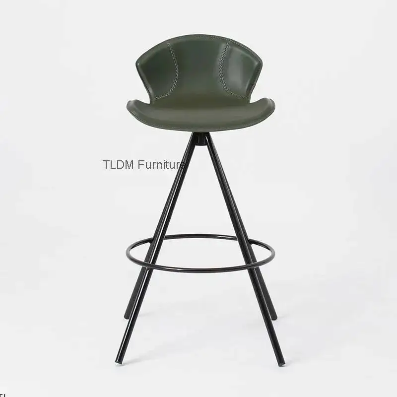 

Дизайнерские барные стулья для спальни с высокой спинкой, металлические, эстетичные, в стиле бохо, длинные табуреты-альто, мебель для дома