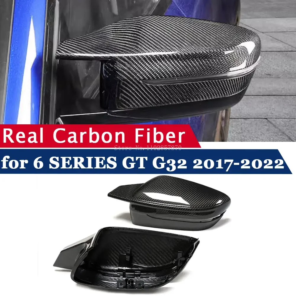 

Крышка зеркала заднего вида с левым рулем для BMW 6 SERIES GT G32 2017-2022, сменная рамка бокового зеркала из настоящего углеродного волокна