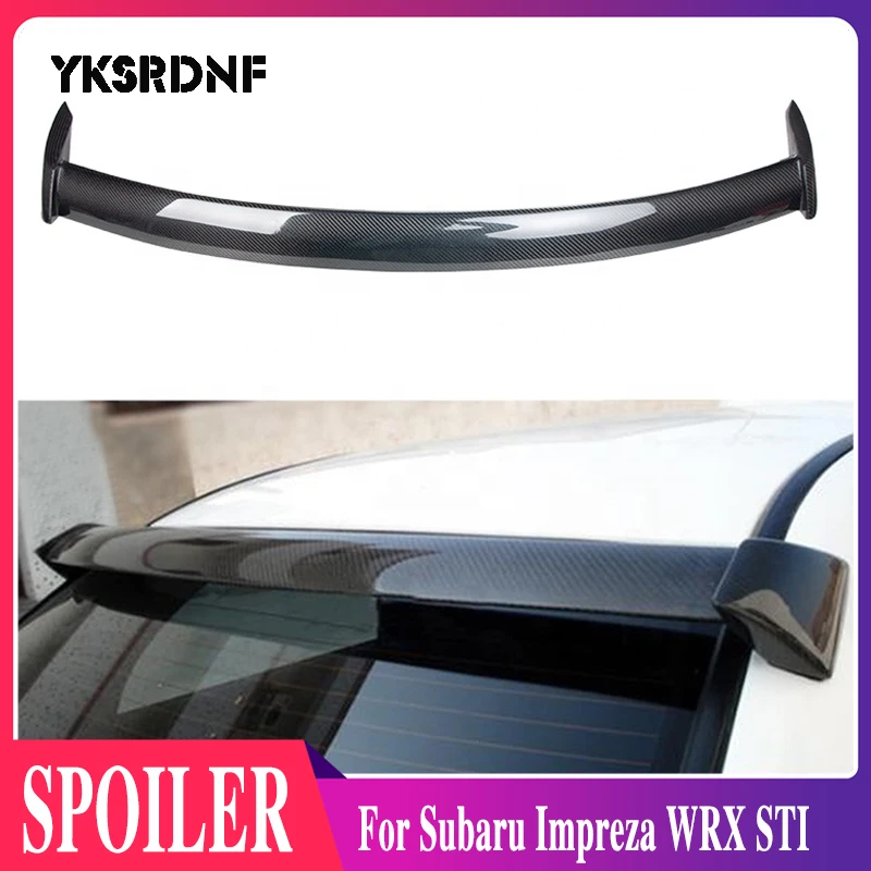 YKSRDNF Carbon Fiber Rear Roof Spoiler Window Wing Lip for Subaru Impreza WRX STI 7-9th 2002-2009 Car Styling