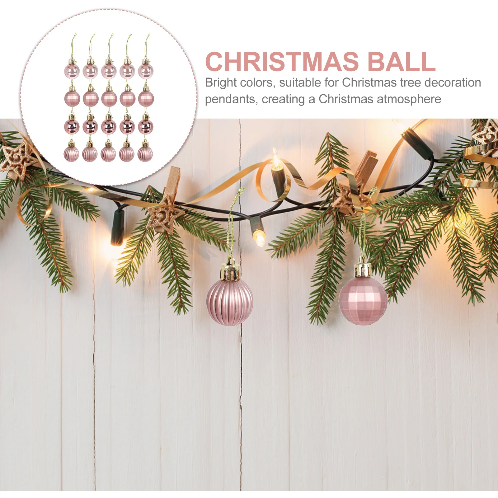 

24Pcs Xmas Tree Hanging Balls Creative Ornaments Decorative Pendant Holiday Party Scene Xmas Supply Tree Pendants