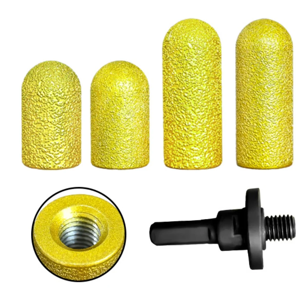 

4pcs Grinding Head With Adapter Rod Set Finger Milling Bit Stones Engraving Tool Milling Cutter For Marble Ceramic Porcelain