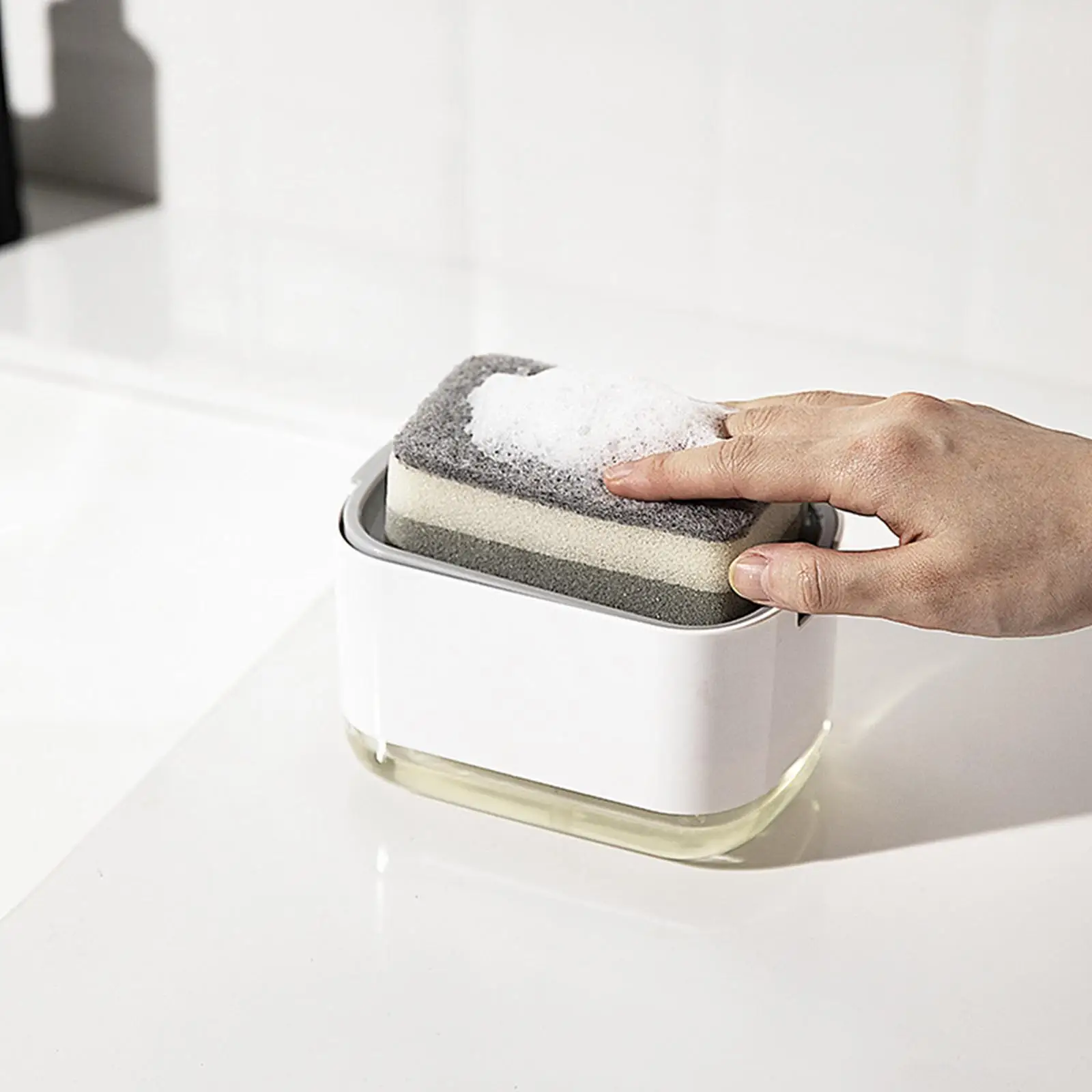 Soap Dispenser Holder Compact Modern Practical Multifunctional Easy to