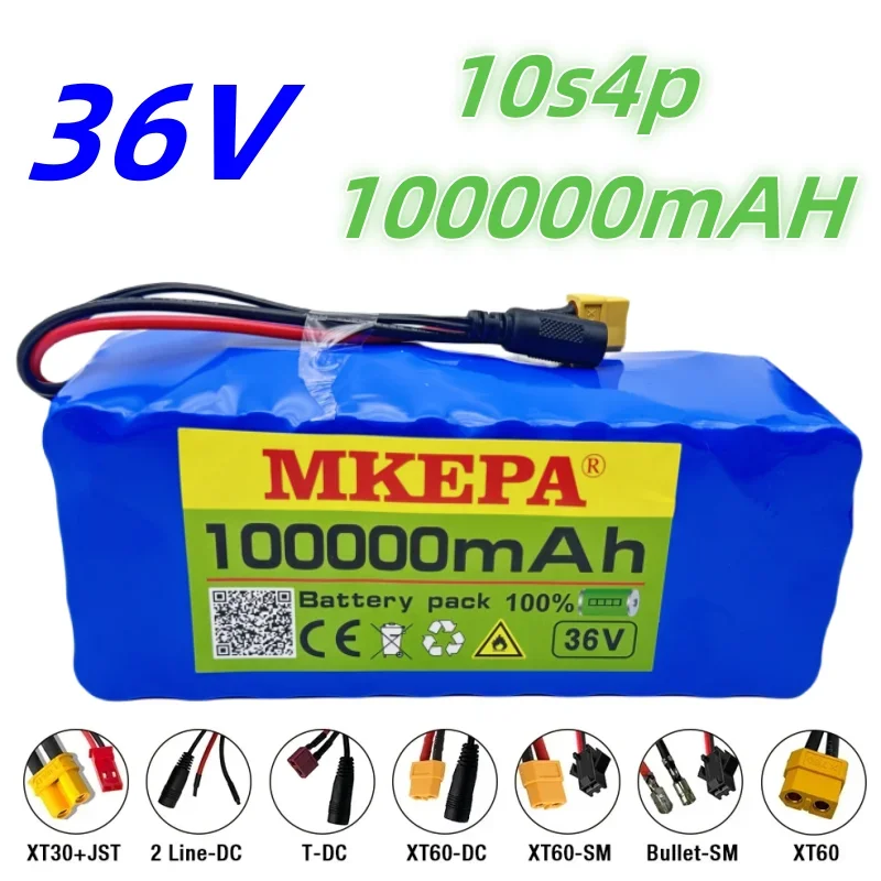 

36V 10S4P 100000mAh battery pack 500W high-power battery 42V 100000mAh electric bicycle BMS 42V18650 lithium battery