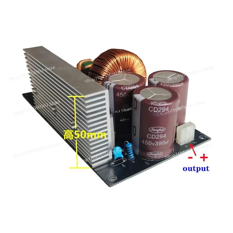 1500W High-Power AC-DC PFC Power Module, Non-Isolated, Adjustable Voltage Regulator, Over 95% Efficiency