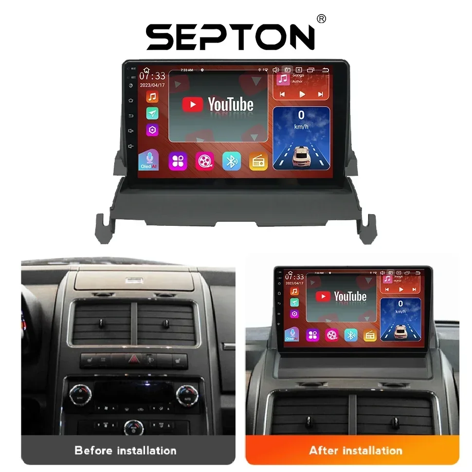 SEPTON Car Radio Player for Dodge Journey 2009 2010 2011 2012 Wireless CarPlay Qled 8core 4G Automotive Multimedia Vehicle Audio