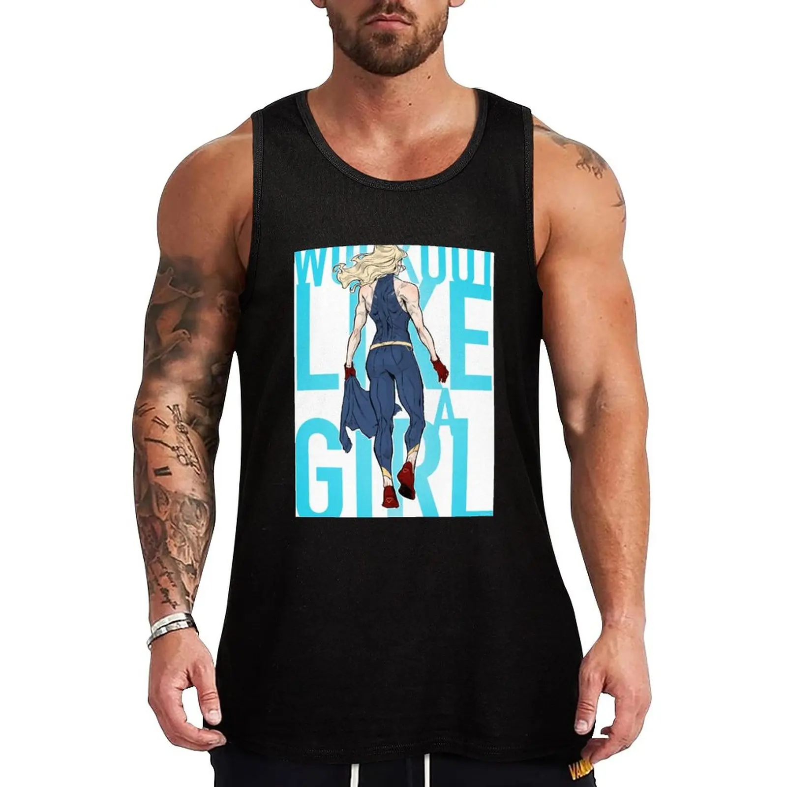 

New Workout Like A Girl Tank Top man sexycostume sleeveless vest men