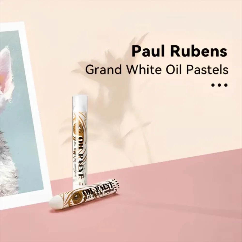 Paul Rubens White Oil Pastel Chalk Non-Toxic Soft Super Large Pastel Colors for Sketching Decorating and Painting