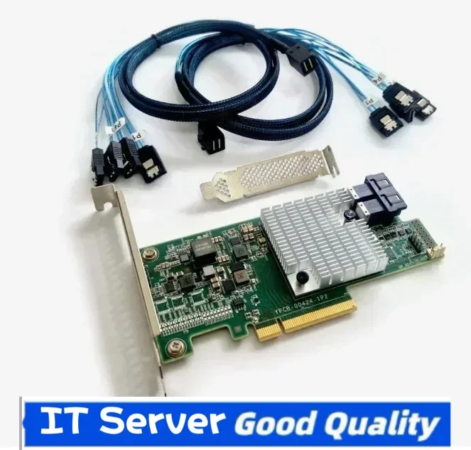 Inspur LSI 9300-8i SATA/SAS HBA Controller IT Mode 12GB PCIe x8 3.0+2 Cables