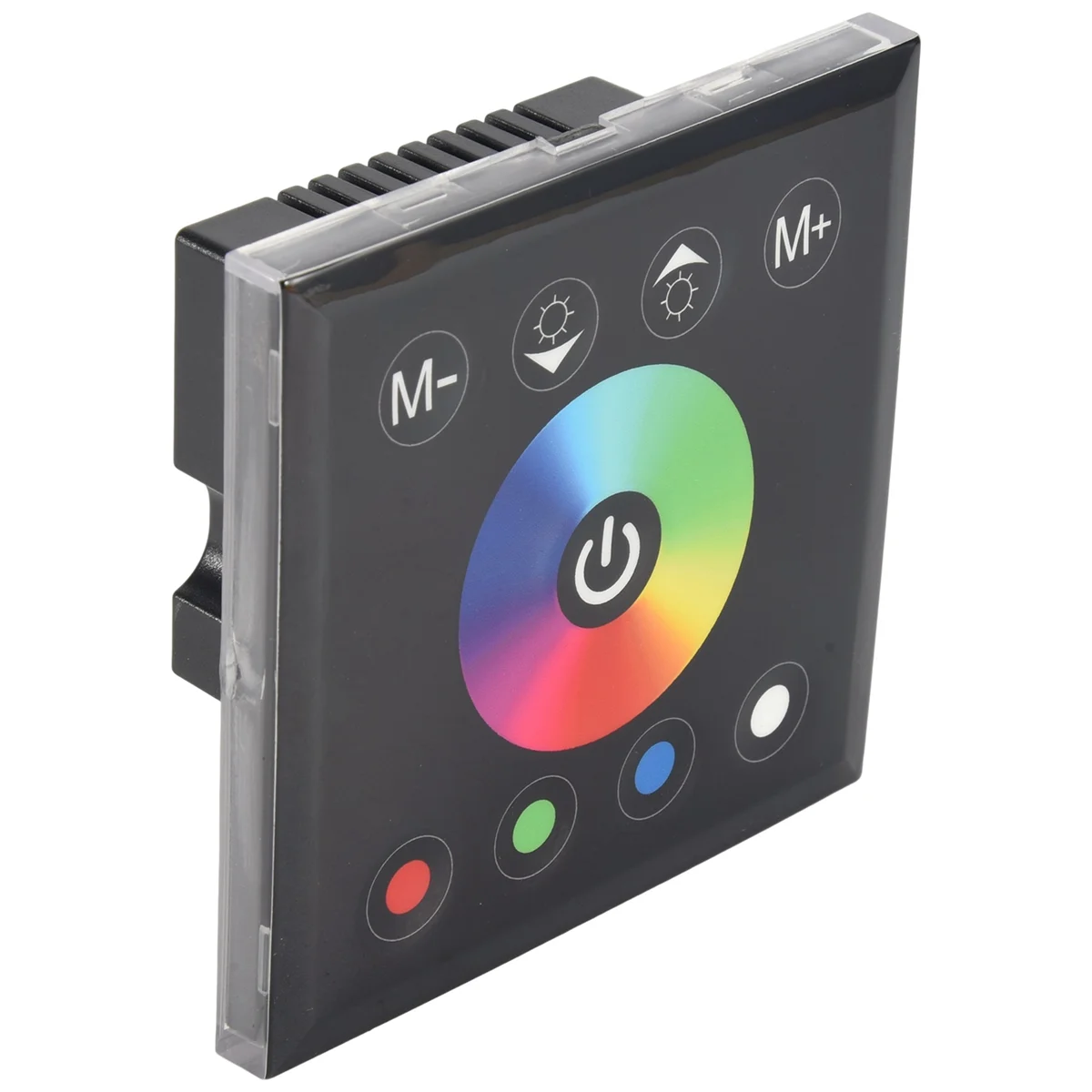Abgn DC12V-24V rgb/rgbw controlador de painel de toque montado na parede painel de vidro dimmer interruptor controlador para tiras led lâmpada preto