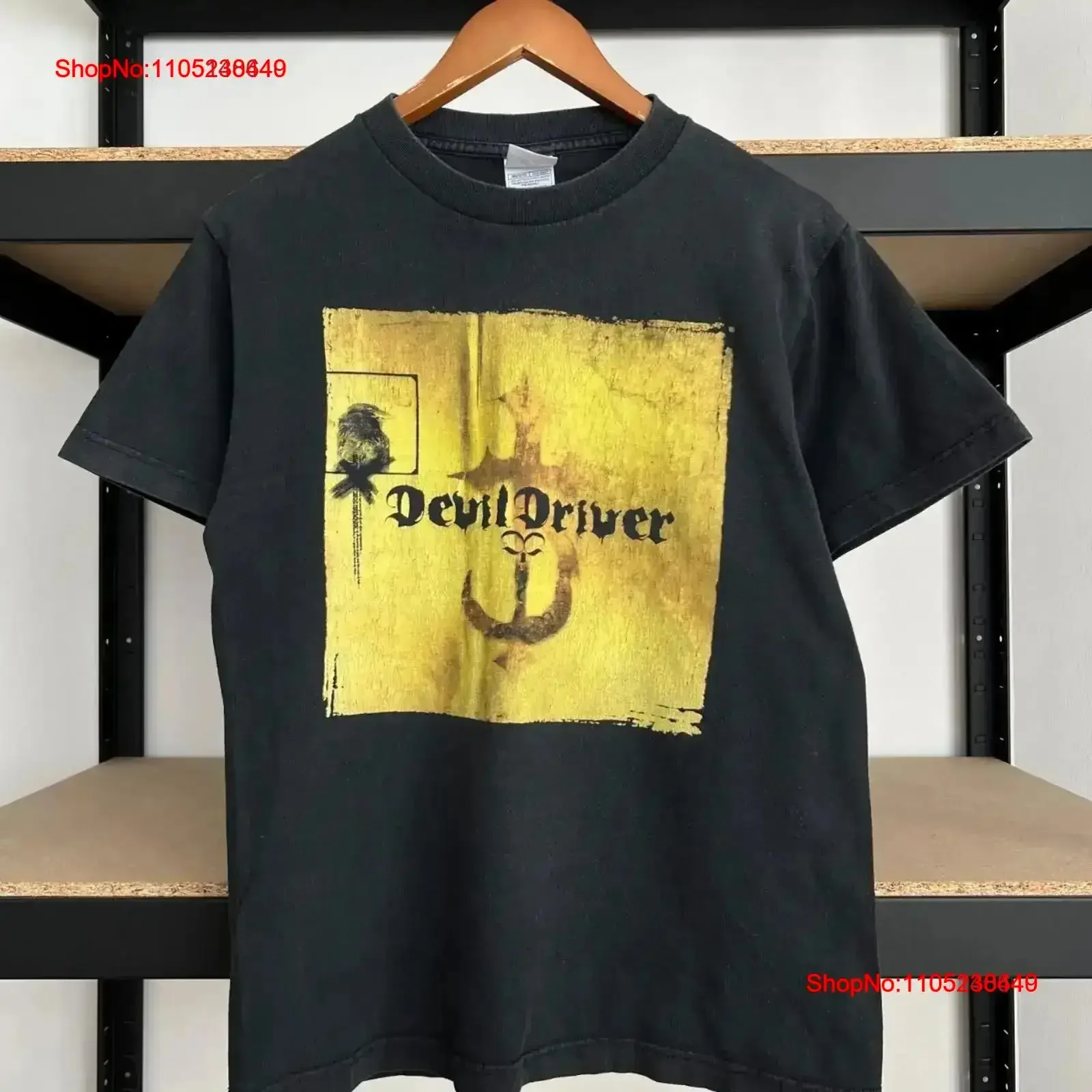 Vintage 2000s DevilDriver Black T shirt Sz S Washed Comfortable fashion Versatile Slightly designer clothes vintage Washed