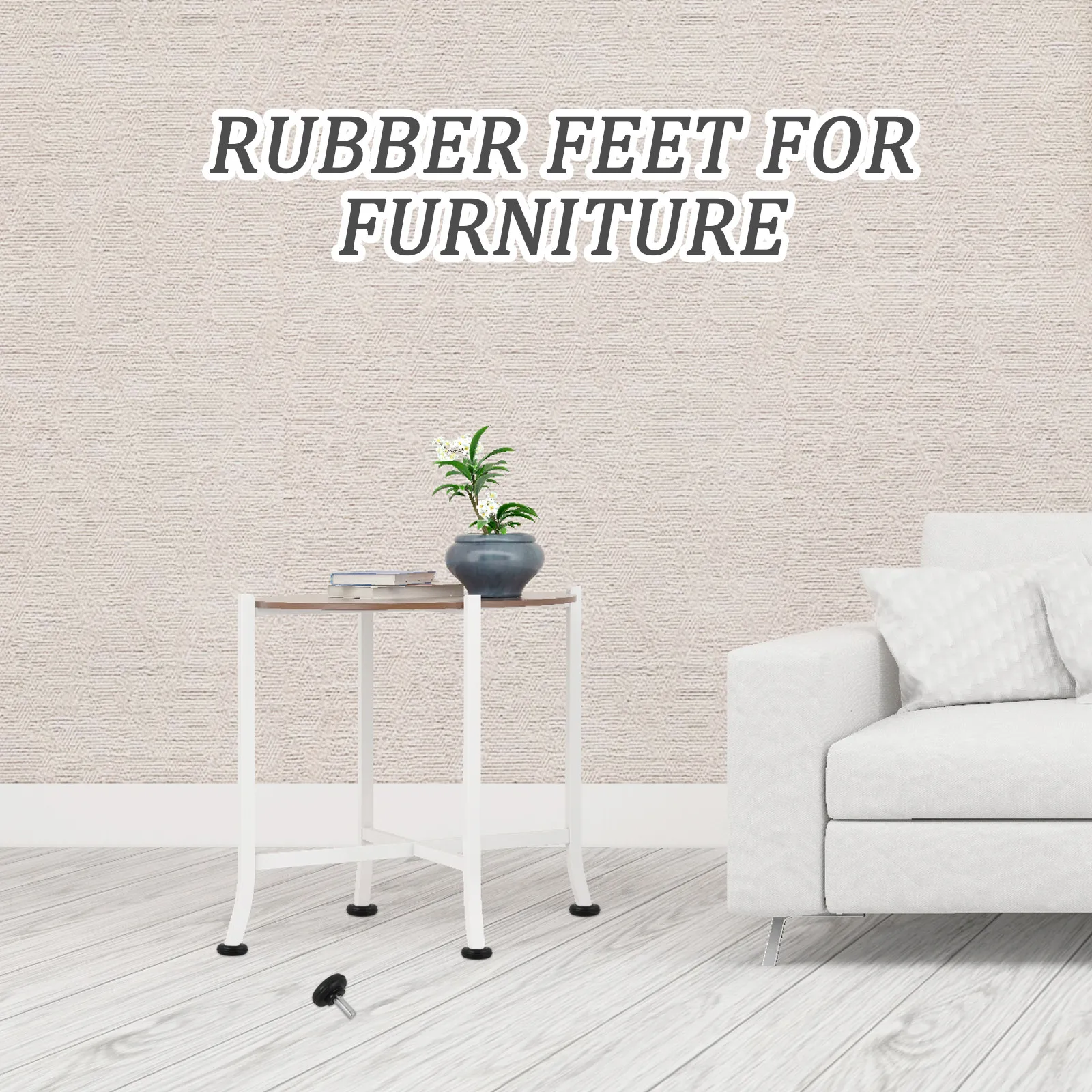 4Pcs Heavy Duty Rubber Feet Pads Table Leg Levelers Furniture Shims Anti Skid Cushioning Mounts for Machine Cabinet Desk Chair