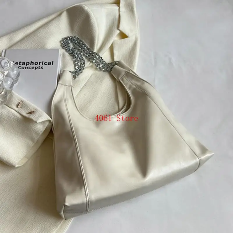 

Женская сумка через плечо, большая вместительная сумка, женская сумка из искусственной кожи с цепочкой, модная повседневная