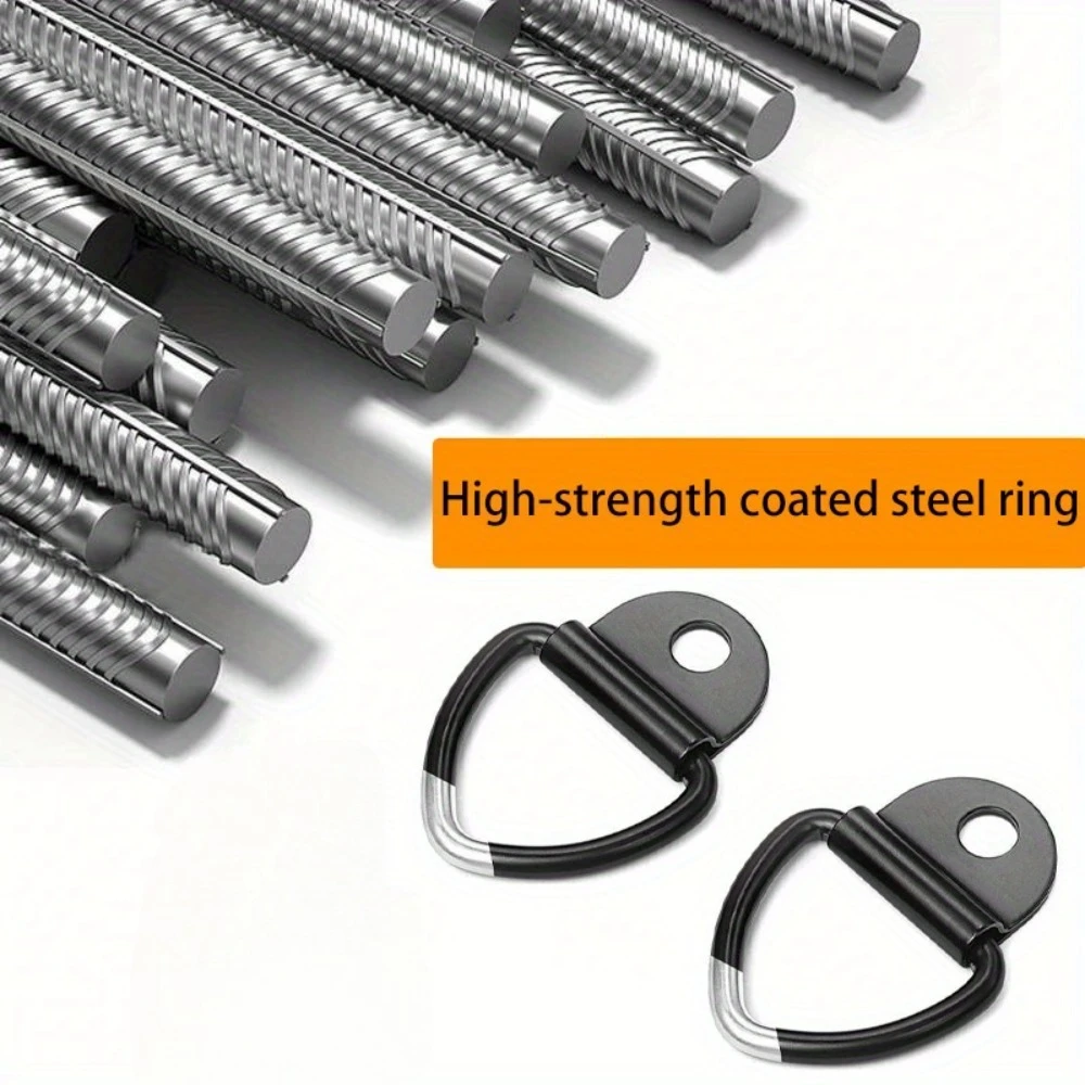 2/4 Piece D-Shaped Multipurpose Pull Ring, D-Shaped Rope Anchor Ring, for Mooring of Cargo on Trucks, Trailers, RVs and Boats.