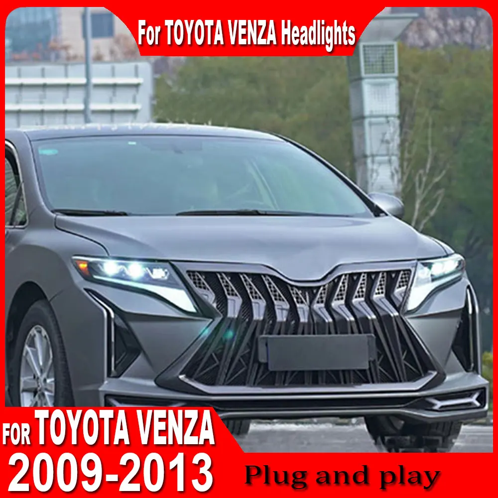 

Car Headlight Accessories For Toyota Venza 2009-2013 Highlight Auto LED Lights for Vehicles Front Lamps Tools Light Assemblies