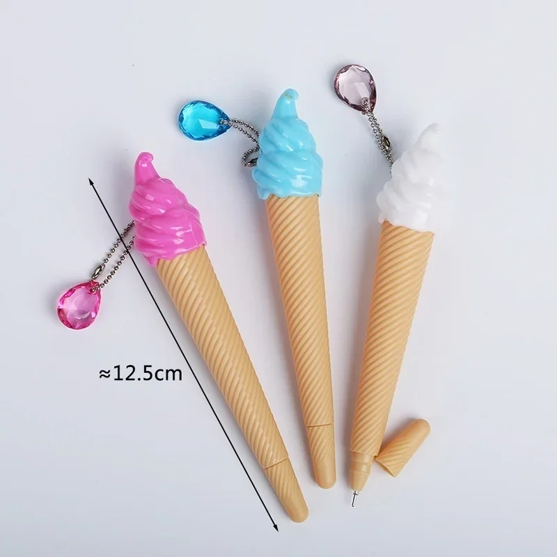 6 Pack Ice Cream Pen Cartoon Writing Cute Neutral Pen Childrens Day Gift 0.38 Mm Neutral Pen School Supplies Office Supplies