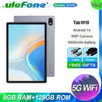 Ulefone Tab W10,8Гб + 128ГБ,Android 14 Tablet,6600 мАч, 8 МП,10.1\