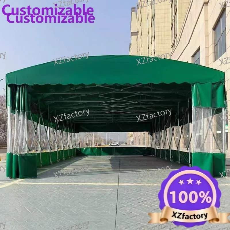 Factory Direct 2026 Top RatedHigh Quality Push-pull Canopy Tent Carport Gazebo Waterproof Retractable Roof Tent Custom Color and