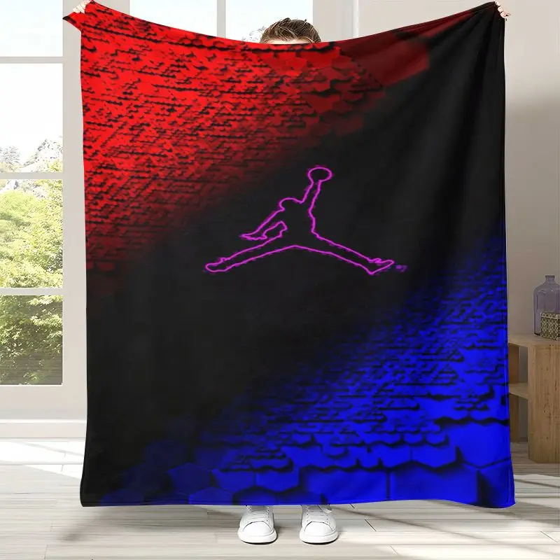 Basketball Sign J-Jordan Printed Flannel Throw Blanket,Cozy Warm Blanket for Bed,Sofa,Living Room,Picnic,Camping,Home Decor,Gift