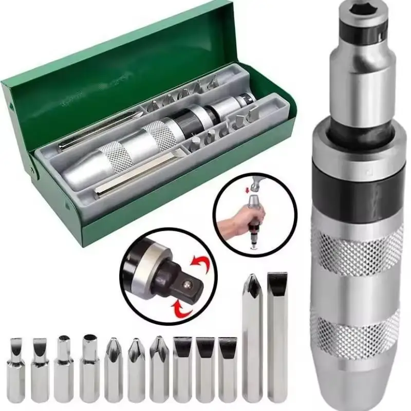Conjunto de Chaves de Impacto de Aço Cromo Vanádio com 13 Peças, Chave de Impacto Elétrica Sem Fio para Uso Doméstico, Oferta Imperdível