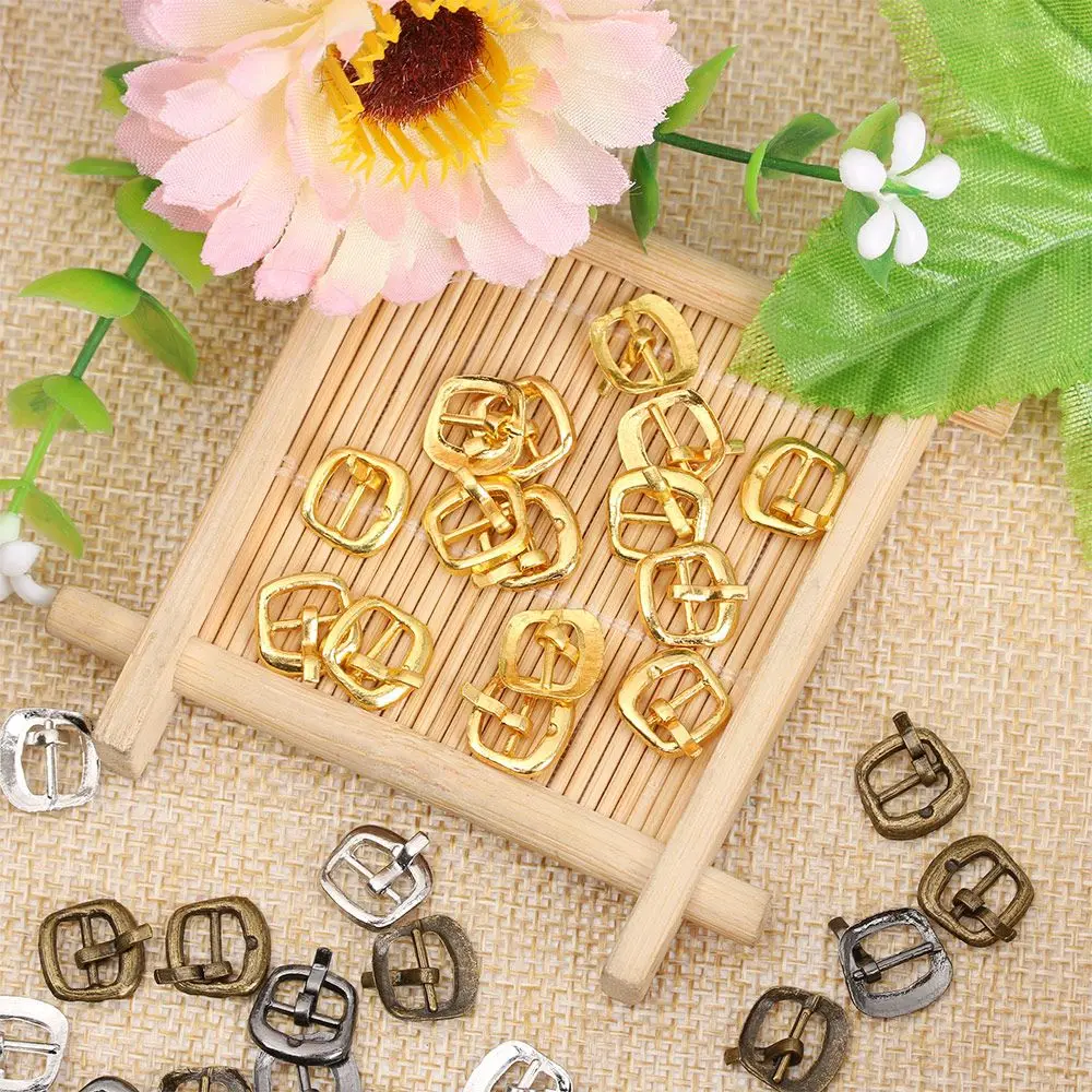 20/40PCS Newest 7mm Tri-glide Buckle Mini Ultra-small Belt Buckle Doll Bags Buckles DIY Doll Buttons Shoes Clothes Accessories