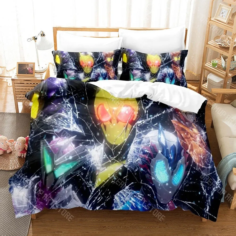 3D Printed Kamen Rider Zero-One Bedding Set for Boys Girls Duvet Cover Pillowcase Twin Queen King Full Single Double Sizes