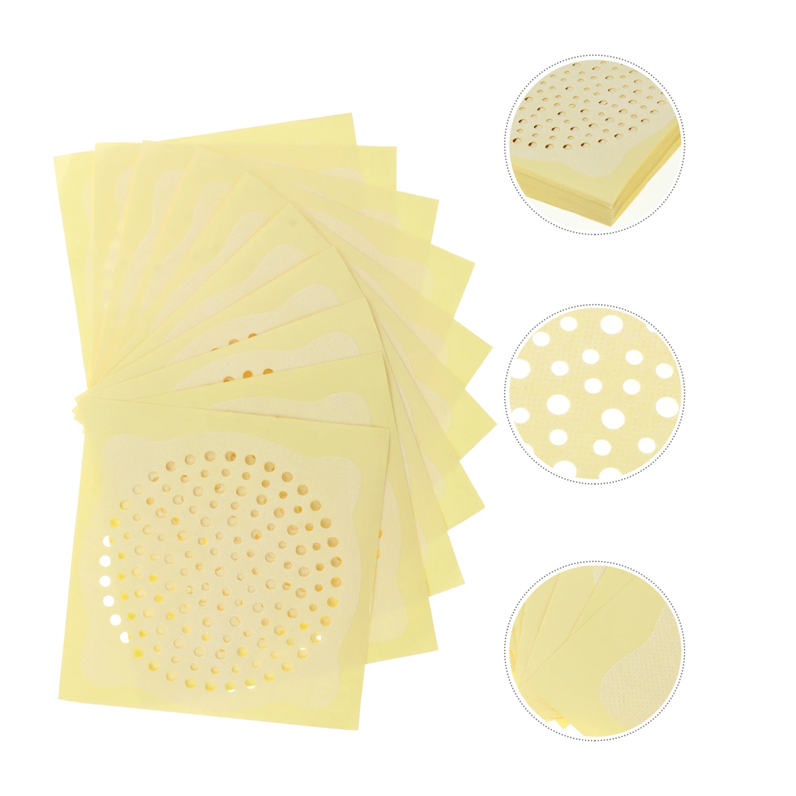 

50Pcs Anti-Blocking Drain Stickers Self-Adhesive Disposable Floor Drain Hair Filter for Bathroom Sewer Sink Hair Filter Sticker