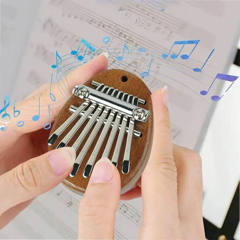 Finger Thumb Piano Wood Portable Thumb Piano Finger Kalimba Pocket Musical Piano For Beginners Solid Wood Finger Piano For Kids