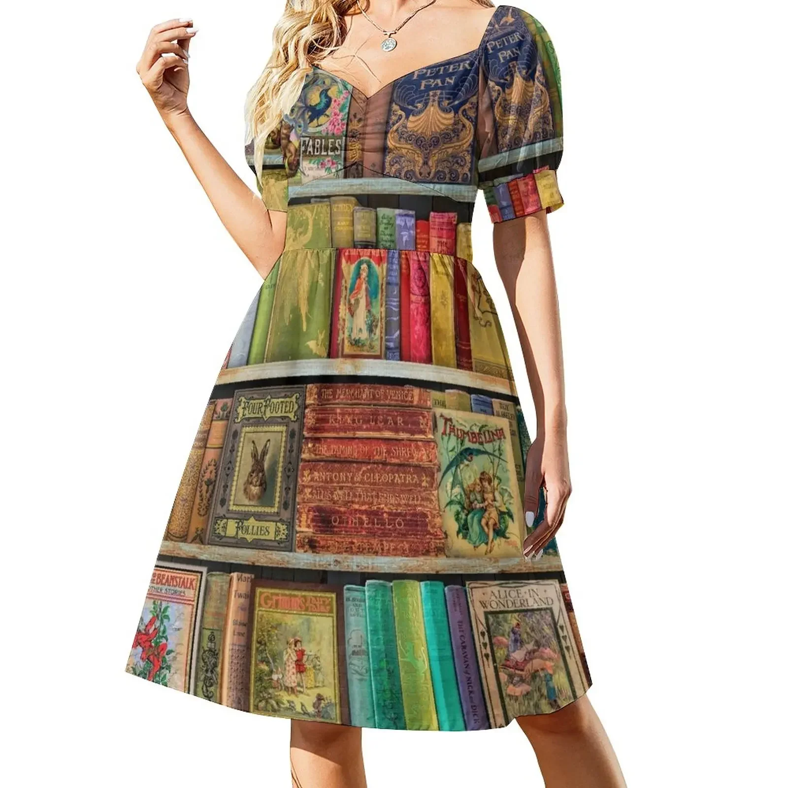 A Daydreamer's Book Shelf Short-Sleeved Dress ladies dresses for special occasions elegant party dresses for women 2025