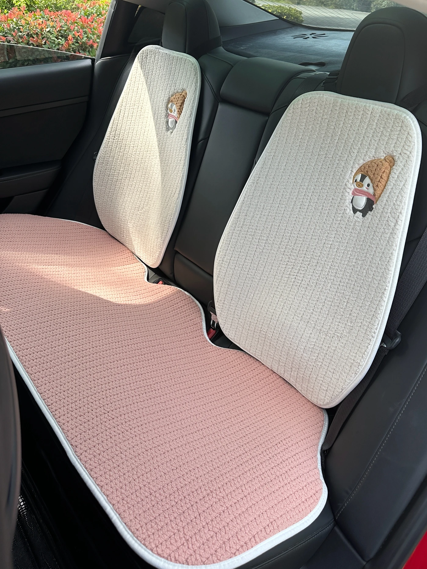 Car cushion short velvet winter plus plush car cushion cartoon cute female winter simple car seat cushion