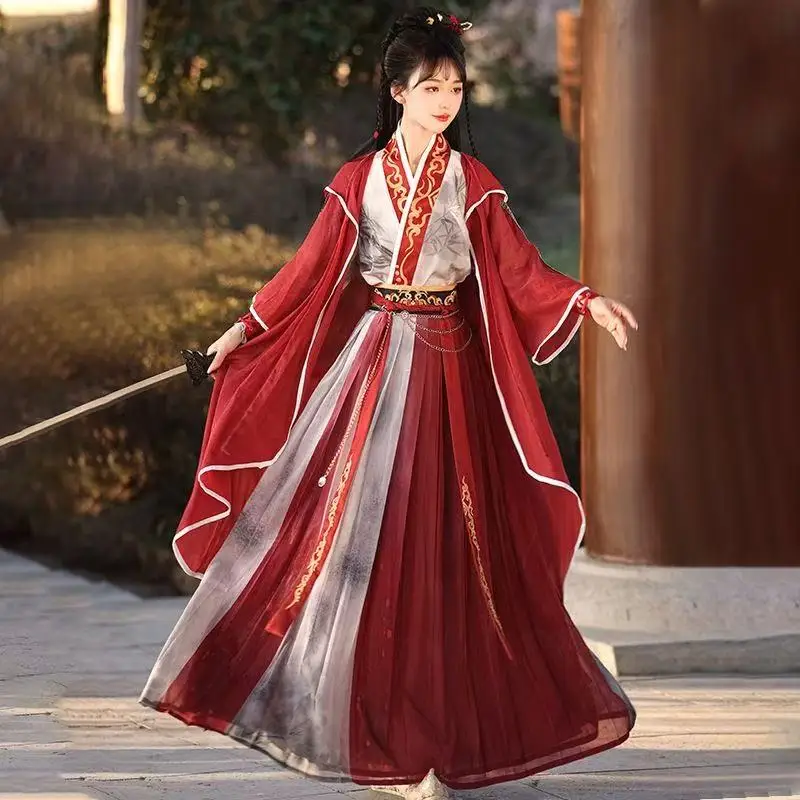 

Classic Wuxia Martial Hanfu Men Women Traditional Chinese Embroidery Costume Stylish Halloween Event Swordsman Cosplay Clothing