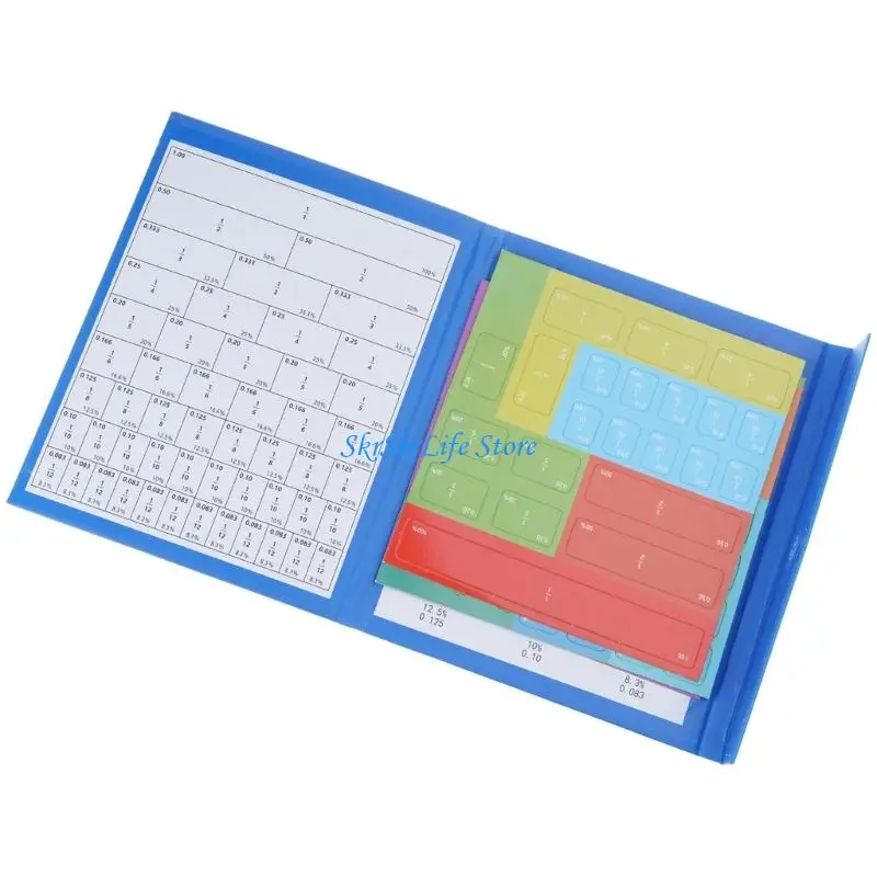 E65E Fraction Tiles and Fraction Circles Activity Set Fractions Manipulatives Educational Puzzle Game for School