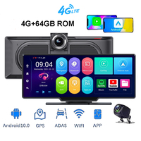 Best 10.26 inch 4G+64G ROM Car Dash Camera Recorder GPS Navigation V9311 Android 13 ADAS 4G WiFi BT Dual Lens DVR Camera Video