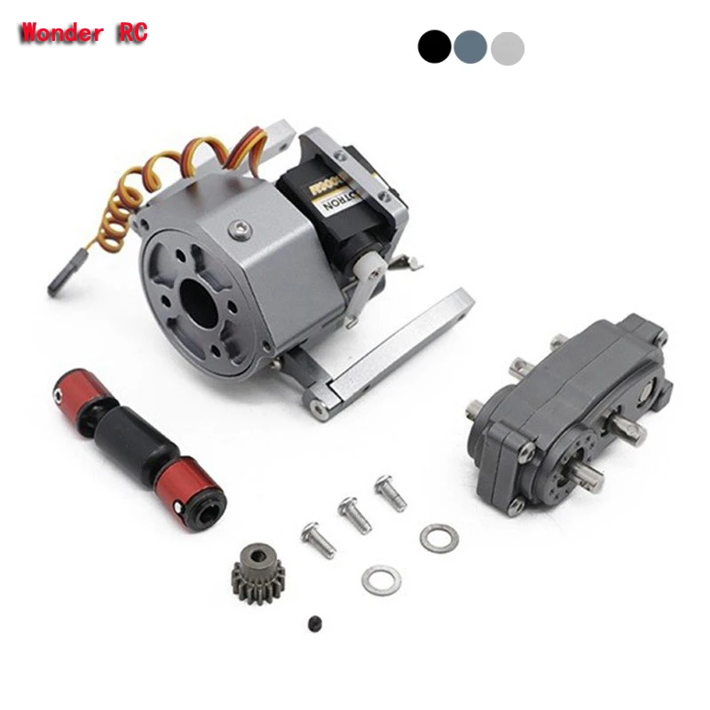 RC Car Front Motor Transmission Prefixal Gearbox Transfer Case for 1/10 RC Crawler Car Axial SCX10 & SCX10 II Upgrade Parts