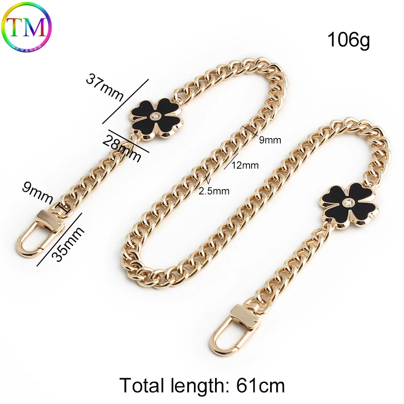 30.5-61CM Metal Bag Chain Strap Lengthening Hanging Crossbody Chain With O Ring For Necklace Jewelry Connector Chain Accessories