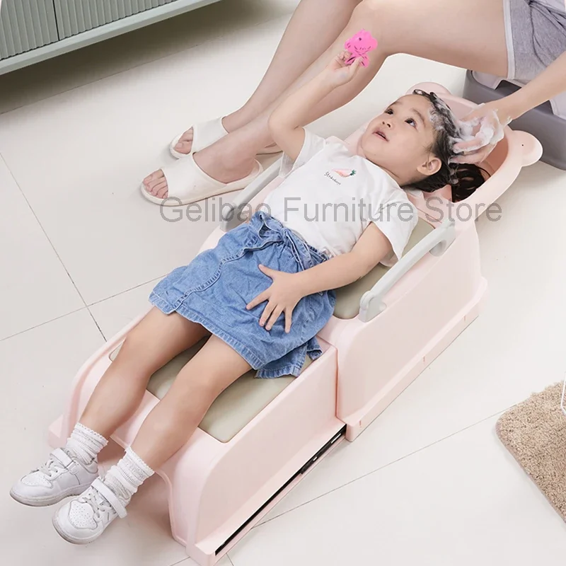 

Childrens Recliner Hair Artifact Foldable Shampoo Chairs Home Minimalist Design Modern Shampoo Chairs Comfort Furniture HYSC